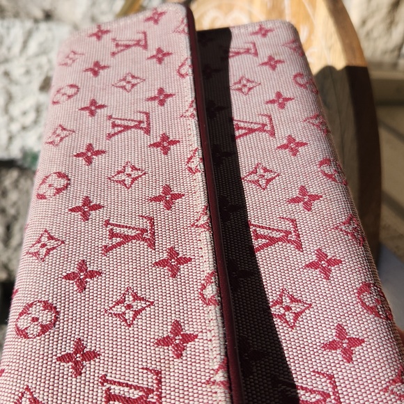 Louis Vuitton Denim Trifold Wallet in Red/Bordeaux - Picture 10 of 14